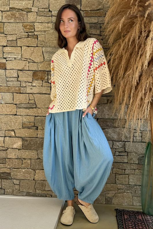 Honolulu Weekend Crochet Shirt Vanilla